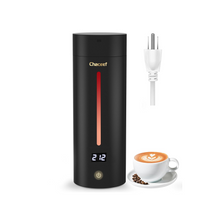 Load image into Gallery viewer, CHACEEF Travel Kettle Upgraded, Portable Electric Kettle, 350ml Small Electric Kettle with 5 Variable Presets, 304 Stainless Steel Mini Hot Water Boiler with Auto Shut-Off & Boil Dry Protection, Black