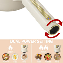 Load image into Gallery viewer, TOPWIT Hot Pot Electric with Steamer, 2L Multifunctional Electric Pot, Non-Stick Fring Pan, Portable Pot for Steak, Fried Rice, Ramen