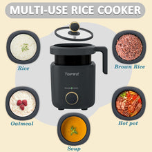 Load image into Gallery viewer, TOPWIT Rice Cooker Small, 2-Cups Uncooked, 1.2L Mini Rice Cooker with Non-stick Coating, BPA Free, Portable Rice Maker with One Touch & Keep Warm Function