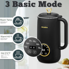 Load image into Gallery viewer, Nut Milk Maker, 20 oz(600ml) Homemade Almond, Oat, Soy, Plant-Based Milk and Non-Dairy Beverages, Almond Milk Maker with Delay Start/Keep Warm/Boil Water, Soy Milk Maker with Nut Milk Bag