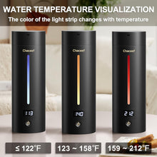 Load image into Gallery viewer, CHACEEF Travel Kettle Upgraded, Portable Electric Kettle, 350ml Small Electric Kettle with 5 Variable Presets, 304 Stainless Steel Mini Hot Water Boiler with Auto Shut-Off & Boil Dry Protection, Black