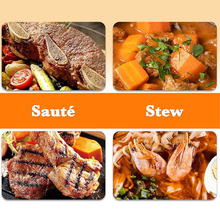 Load image into Gallery viewer, Dezin Hot Pot Electric Upgraded, Non-Stick Sauté Pan, Rapid Noodles Electric Pot, 1.5L Mini Portable Hot Pot for Steak, Egg, Fried Rice, Ramen, Oatmeal, Soup with Power Adjustment