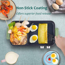 Load image into Gallery viewer, Topwit Hot Pot Electric with Grill, 2 in 1 Indoor Non-Stick Electric Pot and Griddle for Korean BBQ, Steaks, Shabu Shabu and Noodles, Independent Dual Temperature Control, Fast Heating