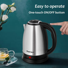 Load image into Gallery viewer, TOPWIT Electric Kettle Hot Water Kettle, 2.0L Stainless Steel Electric Tea Kettle & Coffee Kettle, BPA-Free Water Warmer with Fast Boil, Auto Shut-Off & Boil Dry Protection