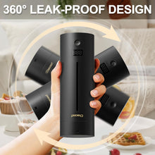 Load image into Gallery viewer, CHACEEF Travel Kettle Upgraded, Portable Electric Kettle, 350ml Small Electric Kettle with 5 Variable Presets, 304 Stainless Steel Mini Hot Water Boiler with Auto Shut-Off & Boil Dry Protection, Black