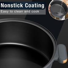 Load image into Gallery viewer, Dezin Hot Pot Electric with Divider, 4L Electric Shabu Shabu with Dual-Flavor Pot,3.7" Depth Nonstick Dual Side with Multi-Power Control for Party, Family and Friend Gathering