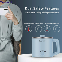 Load image into Gallery viewer, Topwit Hot Pot Electric, Electric Pot, 1.6L Ramen Cooker, Multifunctional Electric Cooker for Pasta, Shabu-Shabu, Oatmeal, Soup and Egg with Over-Heating Protection, Boil Dry Protection
