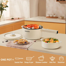 Load image into Gallery viewer, Dezin Electric Cooker, 2L Non-Stick Sauté Pan, Rapid Noodles Cooker, Mini Pot for Ramen with Power Adjustment, Dorm Room Essential