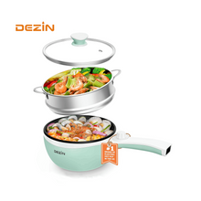 Load image into Gallery viewer, Dezin Hot Pot Electric Upgraded, Non-Stick Sauté Pan, Rapid Noodles Electric Pot, 1.5L Mini Portable Hot Pot for Steak, Egg, Fried Rice, Ramen, Oatmeal, Soup with Power Adjustment