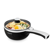 Load image into Gallery viewer, DEZIN Hot Pot Electric Upgraded, Non-Stick Sauté Pan, Rapid Noodles Electric Pot, 1.5L Mini Portable Hot Pot for Steak, Egg, Fried Rice, Ramen, Oatmeal, Soup with Power Adjustment(Egg Rack Included)