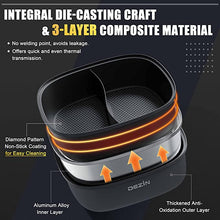 Load image into Gallery viewer, Dezin Electric Hot Pot with Divider, 5L Double-Flavor Shabu Shabu Hot Pot.