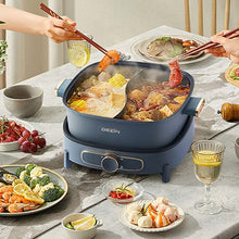 Load image into Gallery viewer, Dezin Electric Hot Pot with Divider, 5L Double-Flavor Shabu Shabu Hot Pot.