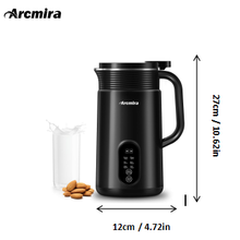 Load image into Gallery viewer, Arcmira Nut Milk Machine. 20 oz(600ml) Homemade Almond, Oat, Soy, Plant-Based Milk and Non-Dairy Beverages, Almond Milk Maker with Delay Start/Keep Warm/Boil Water, Soy Milk Maker with Nut Milk Bag
