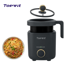 Load image into Gallery viewer, TOPWIT Rice Cooker Small, 2-Cups Uncooked, 1.2L Mini Rice Cooker with Non-stick Coating, BPA Free, Portable Rice Maker with One Touch &amp; Keep Warm Function
