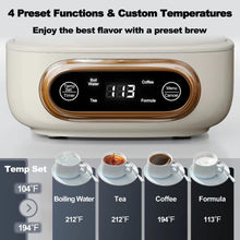 Load image into Gallery viewer, Topwit Electric Tea Kettle, 11 Temperature Control &amp; 4 Presets Glass Kettle with Removable Infuser, 0.8L Electric Kettle for Coffee, Formula, Tea Maker with 8H Keep Warm, Boil-dry Protec
