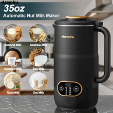 Load image into Gallery viewer, Automatic Nut Milk Machine, 35oz(1000ml) Homemade Almond, Oat, Coconut, Soy, Plant Based Milks and Non Dairy Beverages, Soy Milk Maker Machine with Delay Start/Keep Warm/Self-Cleaning/Boil Water
