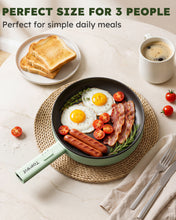 Load image into Gallery viewer, Topwit 11 Inch Electric Frying Pan, Non-Stick Electric Skillet Fast Heat, Easy to Clean, One-piece Compact Design, Electric Pan for Breakfast, Daily Cooking, Apartments RV Dorm Essential
