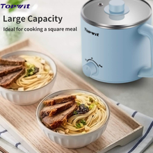 Load image into Gallery viewer, Topwit Hot Pot Electric, Electric Pot, 1.6L Ramen Cooker, Multifunctional Electric Cooker for Pasta, Shabu-Shabu, Oatmeal, Soup and Egg with Over-Heating Protection, Boil Dry Protection
