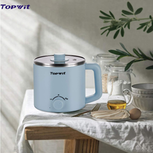 Load image into Gallery viewer, Topwit Hot Pot Electric, Electric Pot, 1.6L Ramen Cooker, Multifunctional Electric Cooker for Pasta, Shabu-Shabu, Oatmeal, Soup and Egg with Over-Heating Protection, Boil Dry Protection
