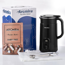 Load image into Gallery viewer, Arcmira Nut Milk Machine. 20 oz(600ml) Homemade Almond, Oat, Soy, Plant-Based Milk and Non-Dairy Beverages, Almond Milk Maker with Delay Start/Keep Warm/Boil Water, Soy Milk Maker with Nut Milk Bag
