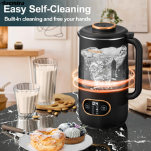 Load image into Gallery viewer, Automatic Nut Milk Machine, 35oz(1000ml) Homemade Almond, Oat, Coconut, Soy, Plant Based Milks and Non Dairy Beverages, Soy Milk Maker Machine with Delay Start/Keep Warm/Self-Cleaning/Boil Water
