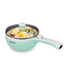 Load image into Gallery viewer, Dezin Hot Pot Electric Upgraded, Non-Stick Sauté Pan, Rapid Noodles Electric Pot, 1.5L Mini Portable Hot Pot for Steak, Egg, Fried Rice, Ramen, Oatmeal, Soup with Power Adjustment
