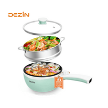 Load image into Gallery viewer, Dezin Hot Pot Electric Upgraded, Non-Stick Sauté Pan, Rapid Noodles Electric Pot, 1.5L Mini Portable Hot Pot for Steak, Egg, Fried Rice, Ramen, Oatmeal, Soup with Power Adjustment
